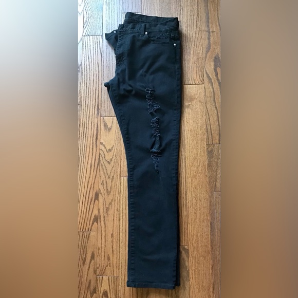 Armani A /X Black Distressed black Denim  size 38 - Picture 3 of 9